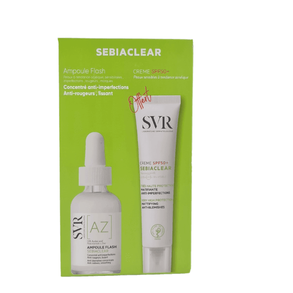 SVR Ampoule Flash Az Sebiaclear 30ML+ECRAN Sebiaclear SPF50+ Offert