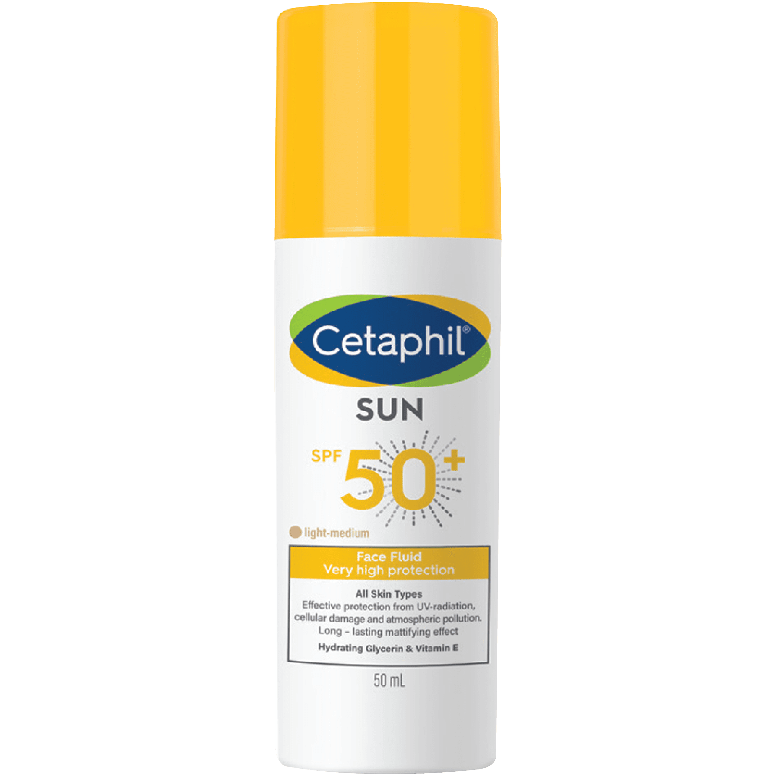 Cetaphil Ecran Face Fluide Teinte Light-medium SPF50+ 50ML