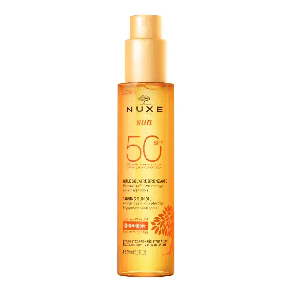Nuxe Sun Huile Bronzante Visage Et Corps SPF50 Spray 150ML