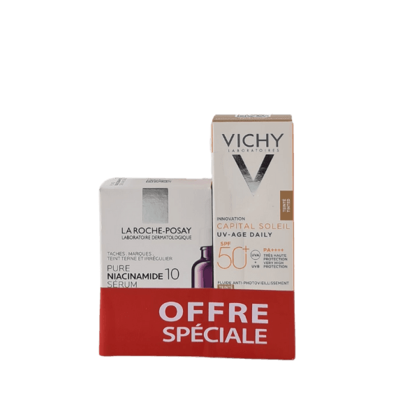 Vichy Ecran Anti-age Daily Teinte SPF50+ 40ML+LRP Niacinamide Serum Offert