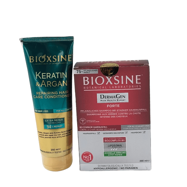 Bioxsine Shamp Anti-chute Forte 300ML + Apres Shp Keratine&argan Fl/250ml