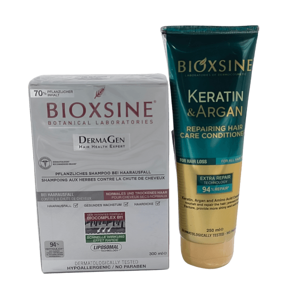 Bioxsine Shamp Anti-chute Chvx Nrl/sec 300ML+APRES Shp Keratine&argan Fl/250ml