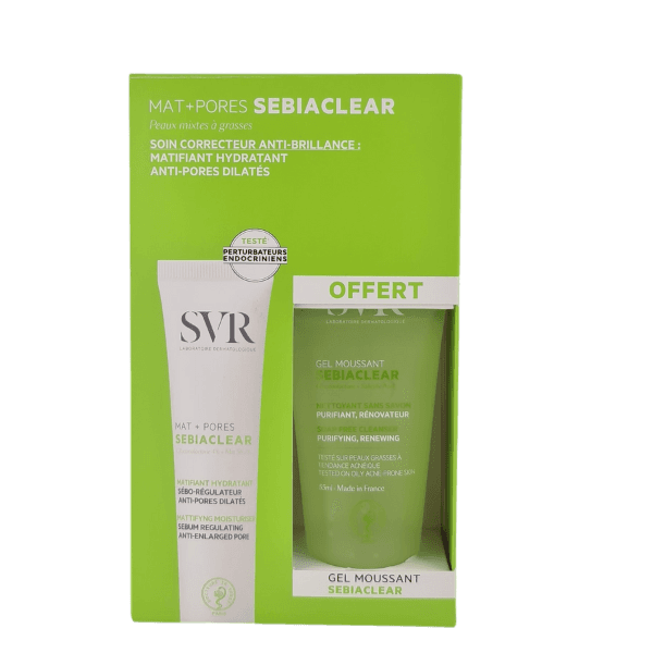 SVR Sebiaclear Mat+pores 40ML + GEL Sebiaclear 55ML Offerte