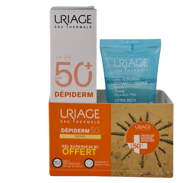 Uriage Ecran Depiderm SPF50+ Anti Tache 30ML+GEL Nett Surgras 50ML Offert