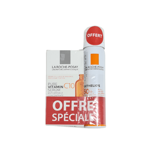 La Roche Posay Serum Pure Vitamin C10 30ML+ANTHELIOS Brume Anti Brillance SPF50 75ML Offert