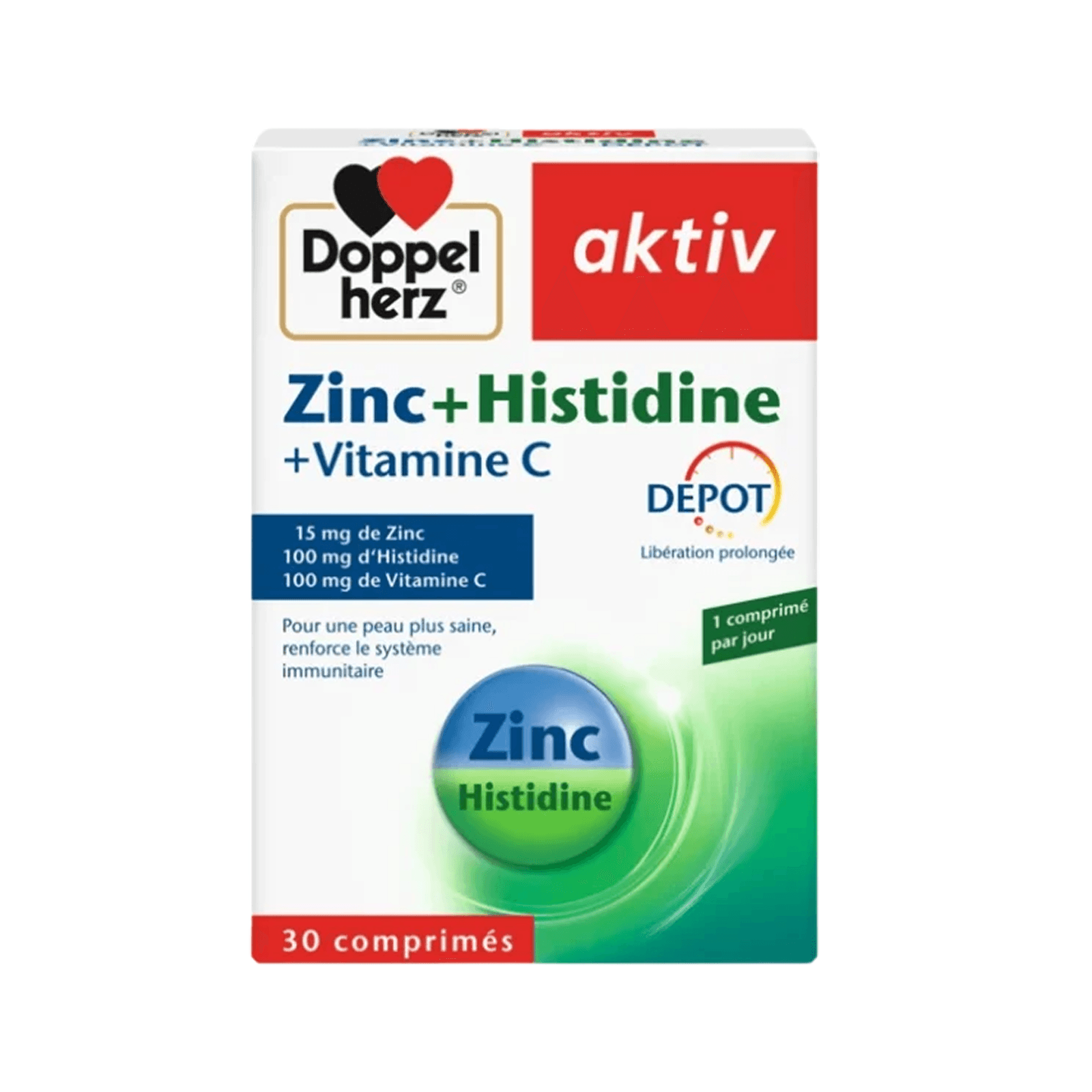 Aktiv Zinc+histidine+vit C Comp B/30