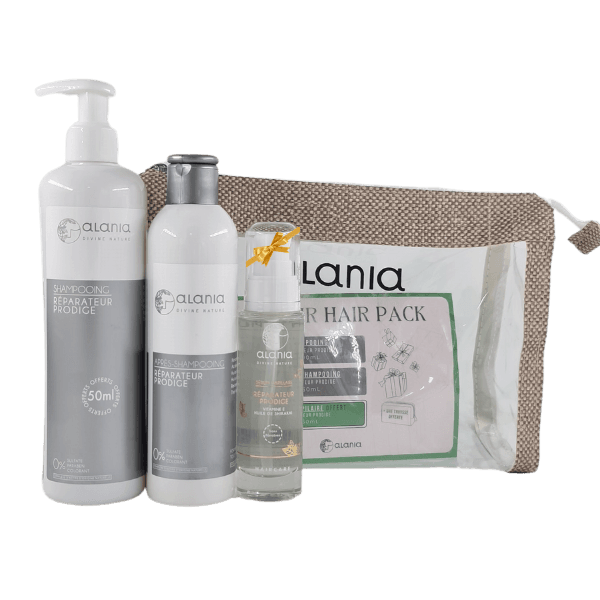 Alania Pack Repair Hair Shamp400ml+ap Shp 250ML+SERUM 50ML Et Trousse Offerts