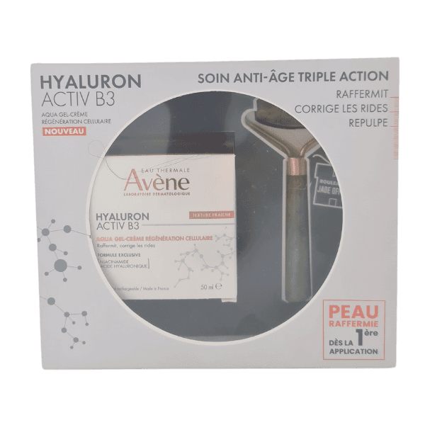 Avene Hyaluron Activ B3 Aqua GEL Cr Jour Anti-rides 50ML+ROULEAU En Jade Offert