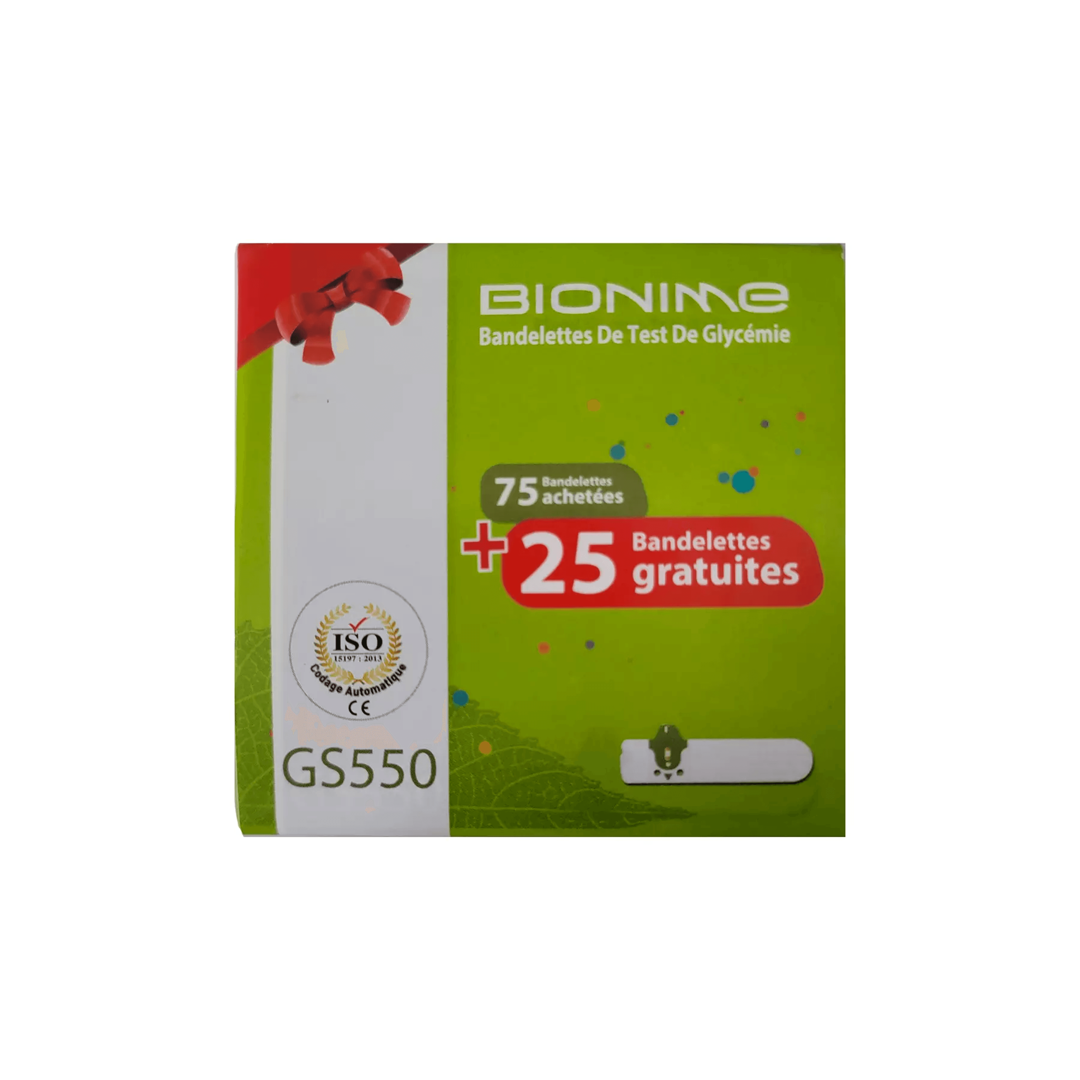 Bionime Pack 100 Bandelettes (25 Gratuites)