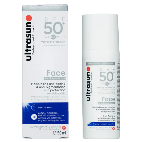 Ultrasun Ecran Face GEL Anti-age Anti-pigment SPF50+ Pompe 50ML