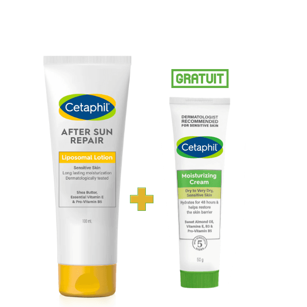 Cetaphil Lotion Liposomal 100ML + Cetaphil Creme Hydratante 50GR Gratuite