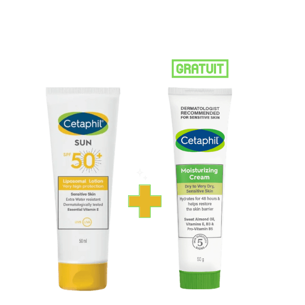 Cetaphil Lotion Liposomal 50ML + Creme Hydratante 50GR Gratuite
