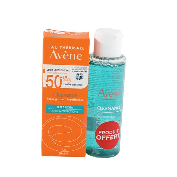 Avene Ecran Cleanance P/g SPF50+ 50ML + GEL Nett 100ML Offert