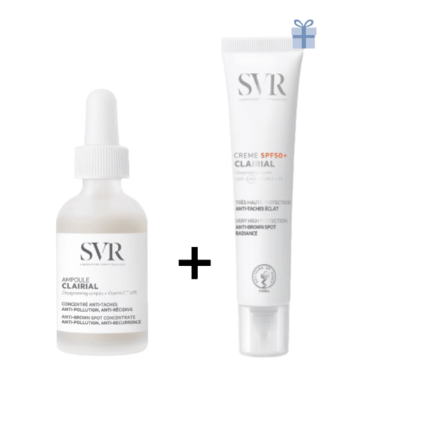 SVR Pack Ampoule Clairial Anti-tache 30ML + Ecran Clairial SPF50+ (offert)
