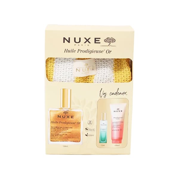 Nuxe Huile Prodigieuse Or 100ML+MINI Parfum Neroli 15ML+GELEE Florale 200ML+SAC Cadeaux