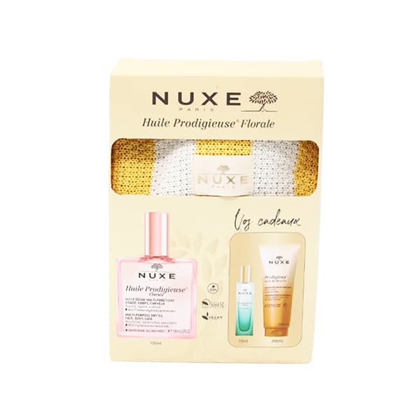 Nuxe Huile Prodigieuse Florale 100 ML + Parfum Huile Douche + Sac Offert