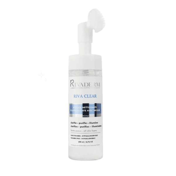 Rivaderm Riva Clear Mousse Nettoyante Eclaircissante 200ML + Brosse