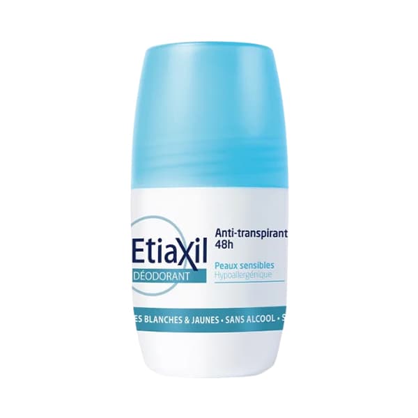 Etiaxil Roll-on Déodorant Anti-transpirant 48H Pour Peaux Sensibles 50ml