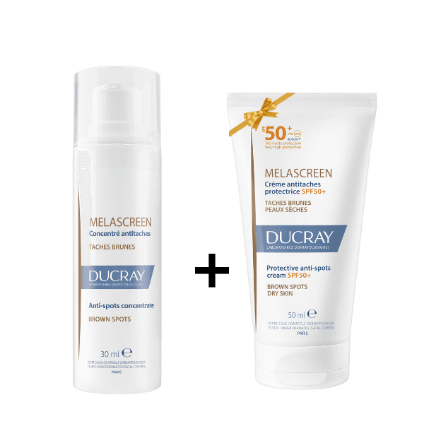 Ducray Melascreen Concentré 30ML + Crème Protectrice SPF50+ Offerte Anti-taches