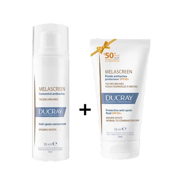 Ducray Melascreen Concentré 30ML + Écran Fluide SPF50+ 40ML Offerte Anti-taches