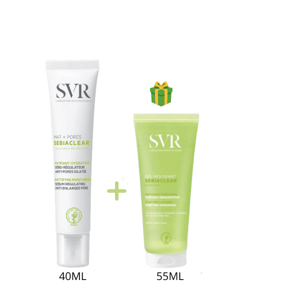 SVR Sebiaclear Mat+pores 40ML + GEL Sebiaclear 55ML Offert