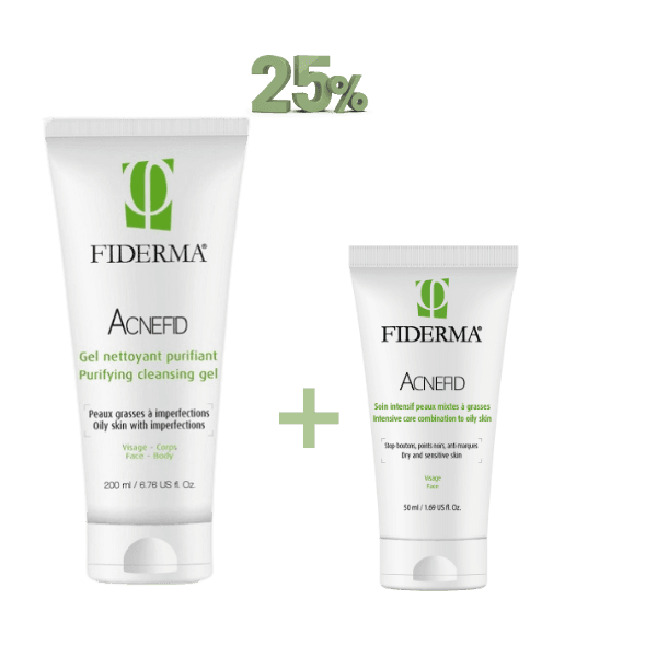 Fiderma Pack Acnefid GEL 200ML (-25%)+ Soin Intensif 50ML (-25%)