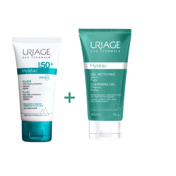 Uriage Pack Hyseac Ecran Fluid 50ML+ Hyseac GEL Nettoyant 150ML