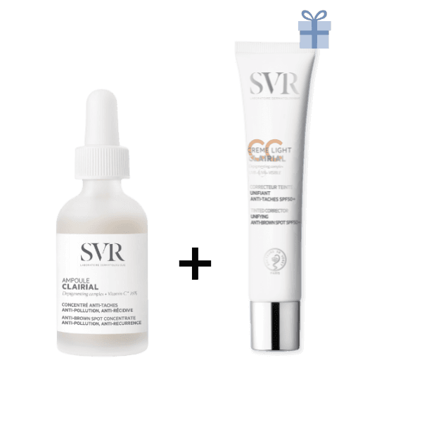 SVR Pack Ampoule Clairial Anti-tache 30ML + Ecran Clairial Light SPF50+ (offert)