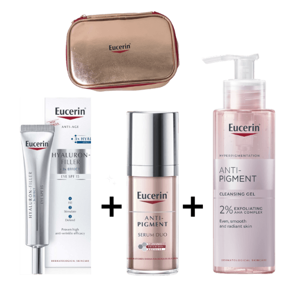 Eucerin Pack Anti-pigment Serum Duo 30ML+ Soin Contour Des Yeux15ml+gel Nettoyant Anti Pigment 200ML+ Trousse