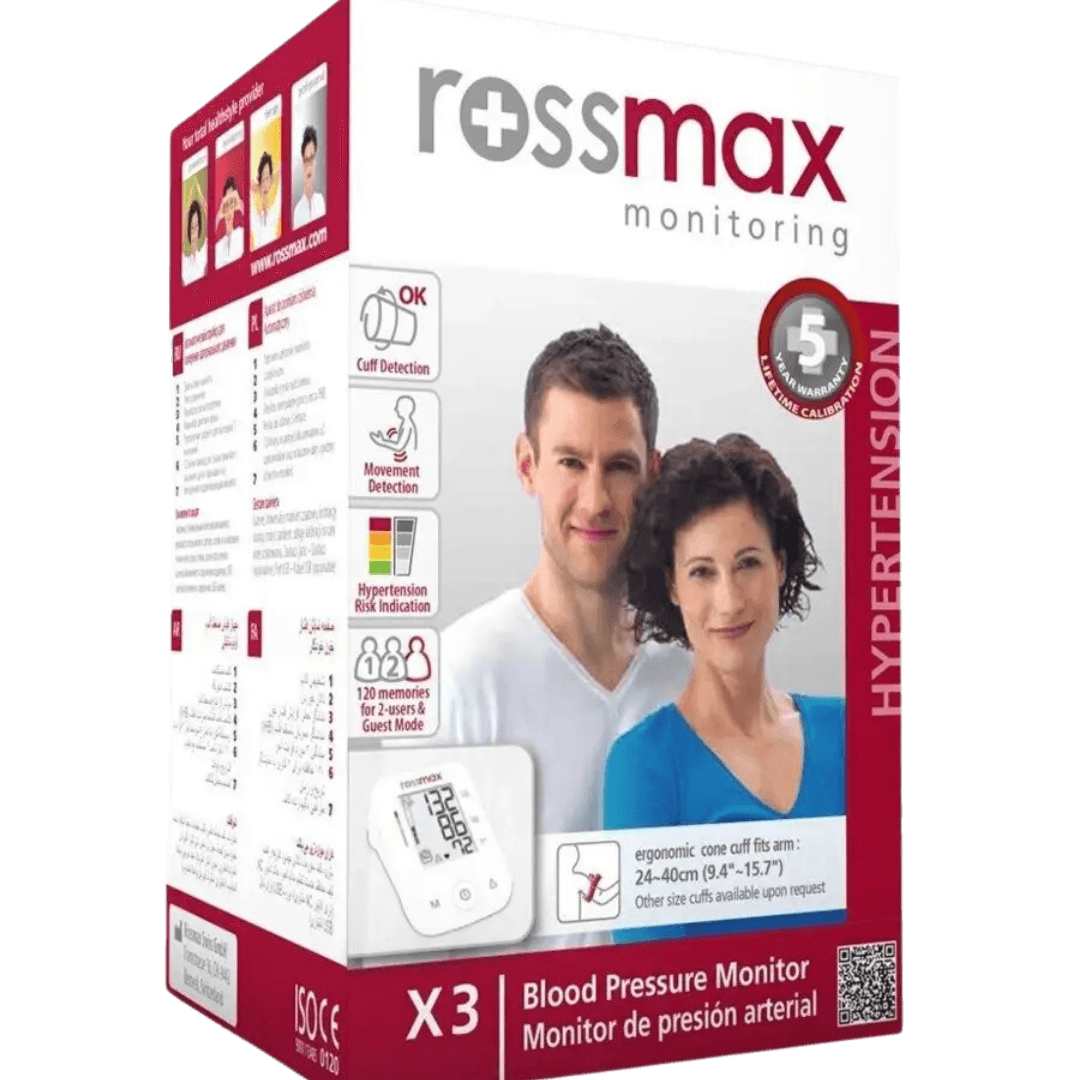 Rossmax Tensiometre Electronique Moyen Ecran X3 +adaptateur Gratuit