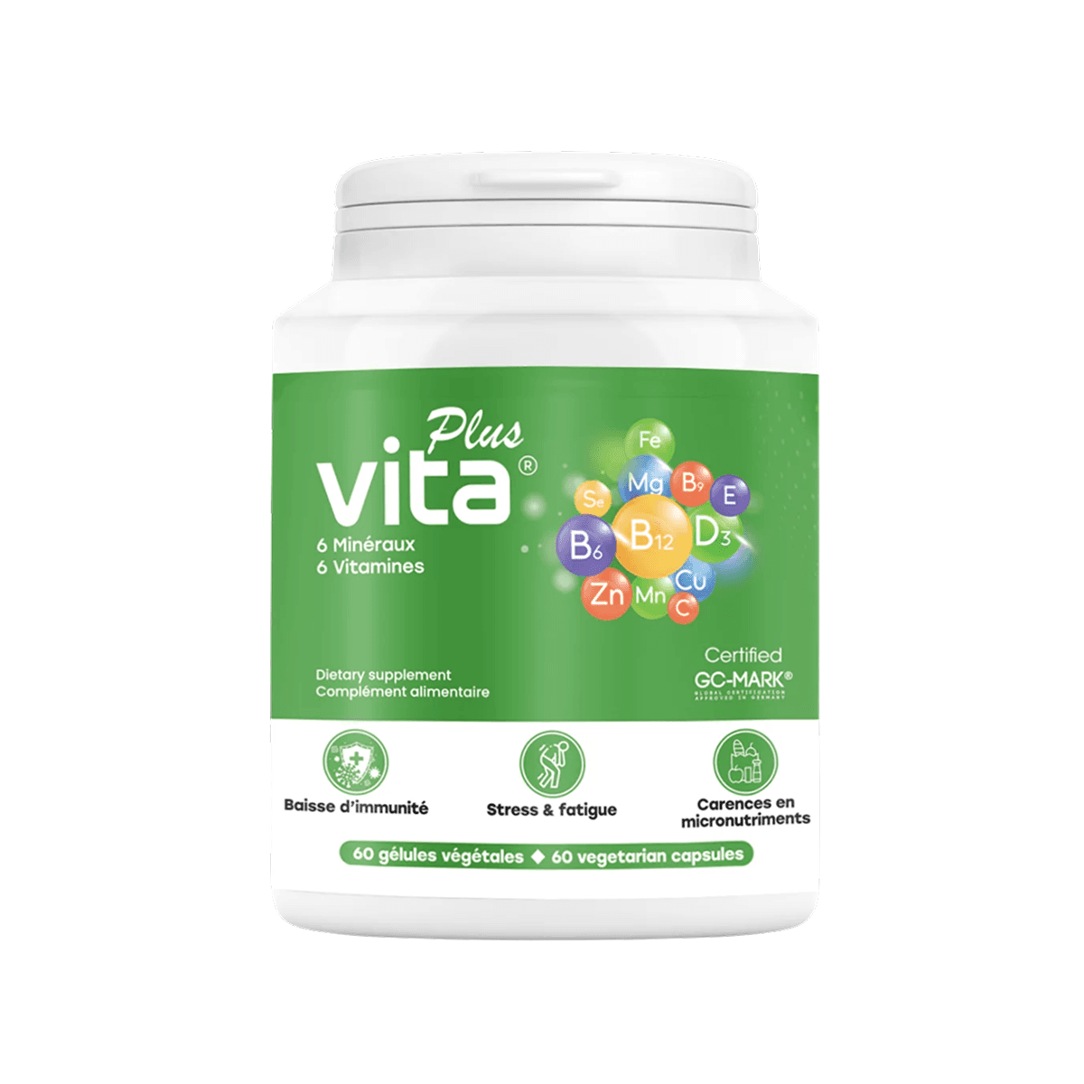 Vita Plus 6 Vits / 6 Mineraux Gelules B/60