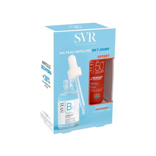 Pack SVR Ampoule Hydra B3 30 ML + Écran Blur Sans Parfum 15 ML Offert