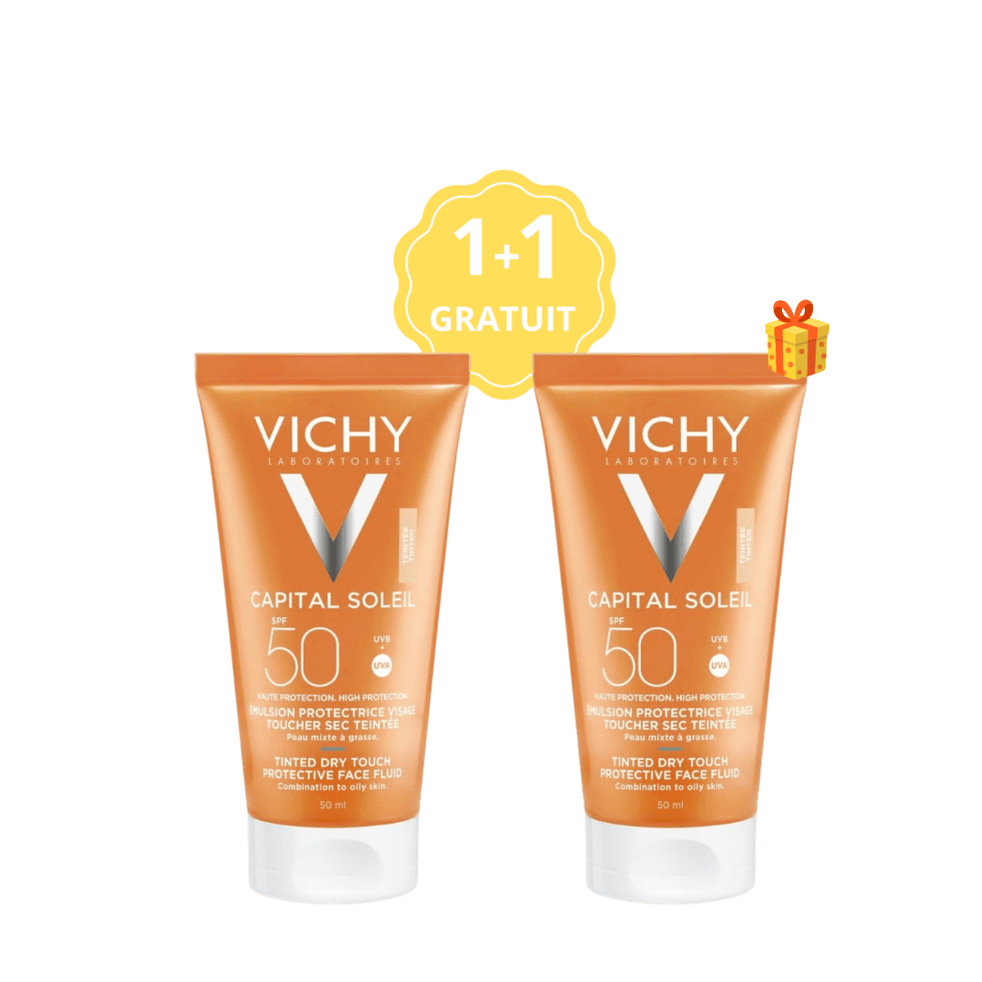 Vichy Ecran Emulsion Teinte Touche Sec P/g 50ML +1 Gratuit