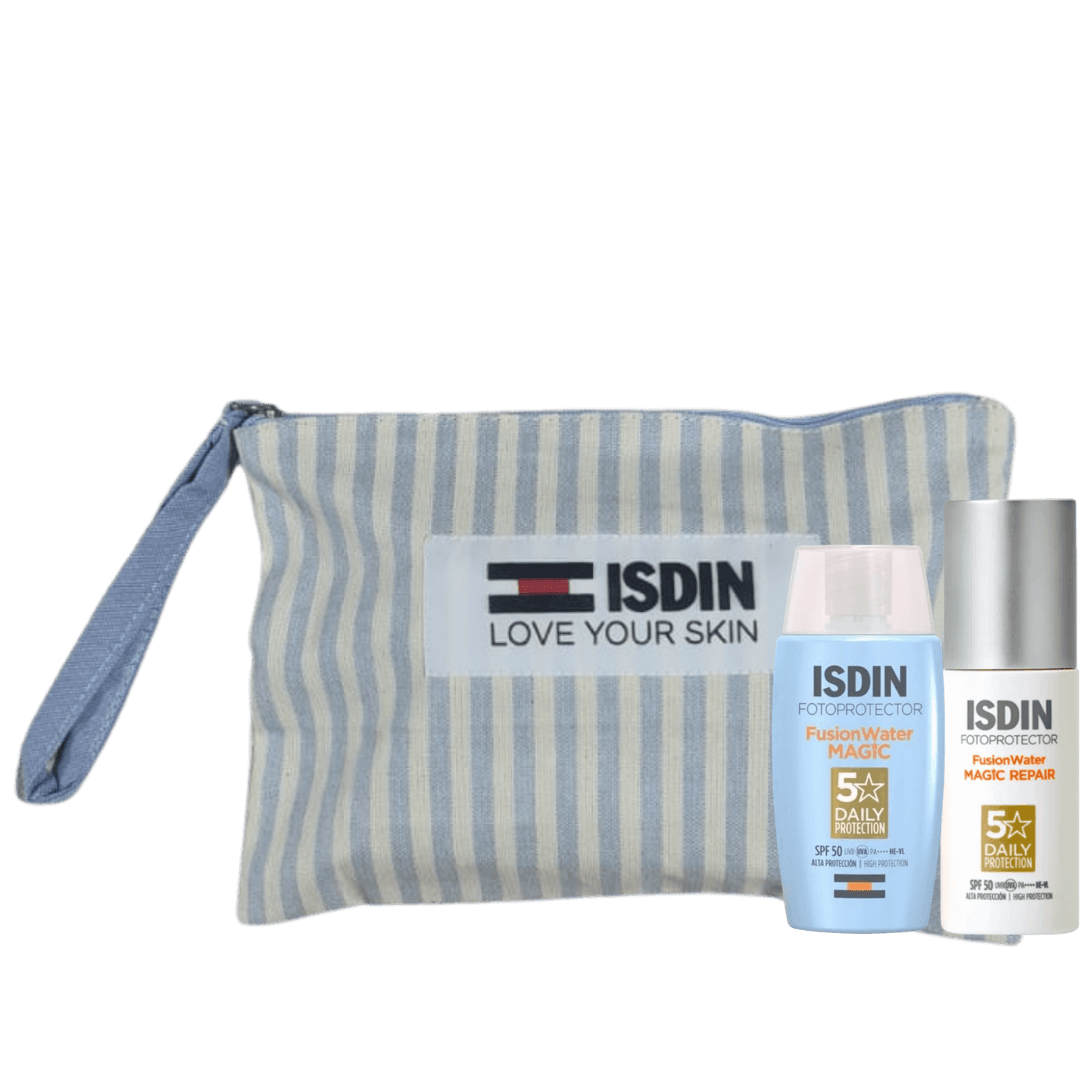 ISDIN Pack Ecran Age Repair Inv Spf50+ + Fusion Water Magic Inv Spf50+ Avec Trousse Offert
