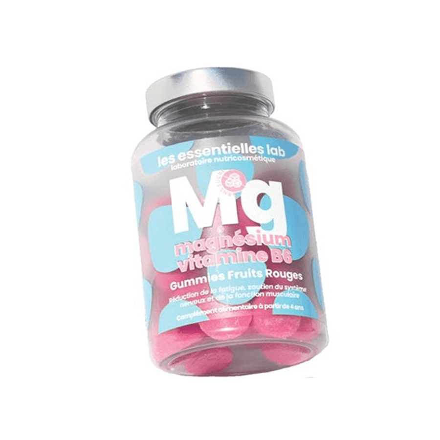 Les Essentielles Lab Magnesium + Vitamine B6 Fruits Rouges 60 Gummies