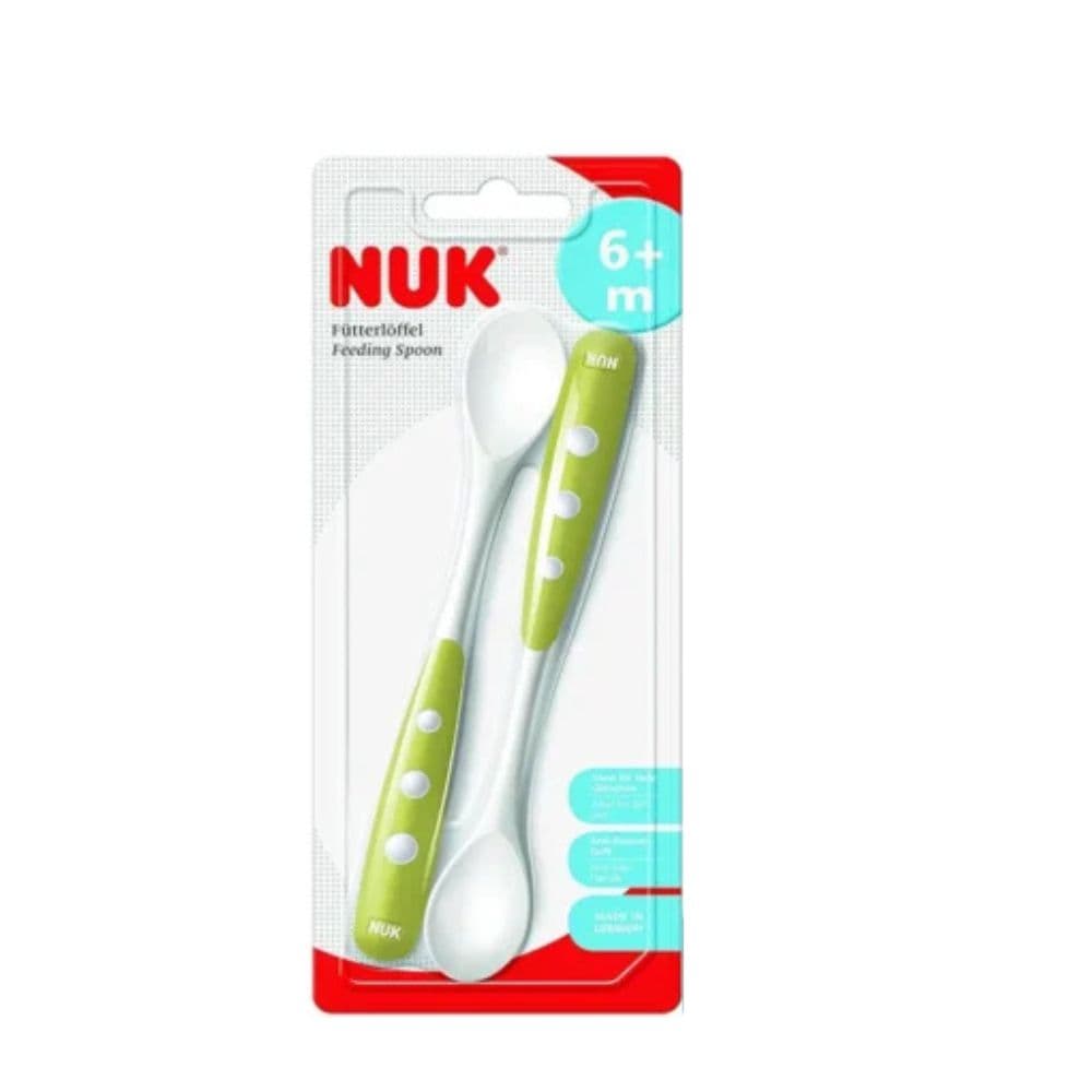 Nuk Cuillere Silicone 6+Mois Verte