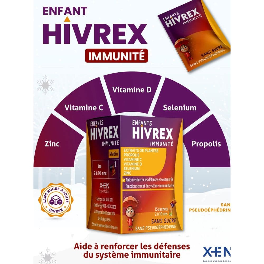Xen Hivrex Enfants Immunite 15 Sachets