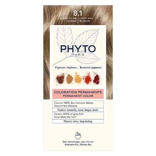 Phyto Coloration Permanente 8.1 Blond Clair Cendre