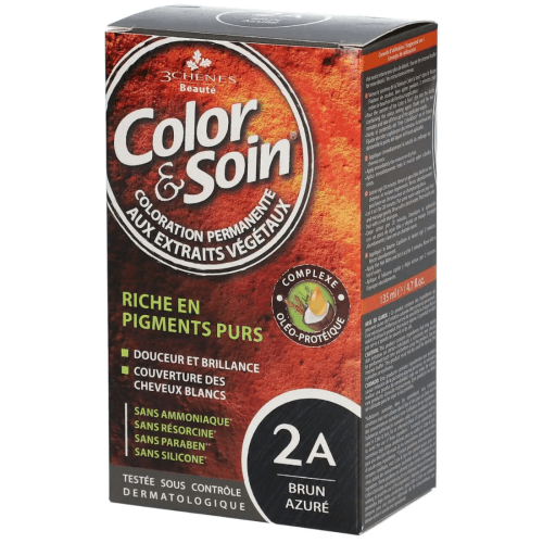 3 Chenes Color & Soin Coloration Brun Azure 2A