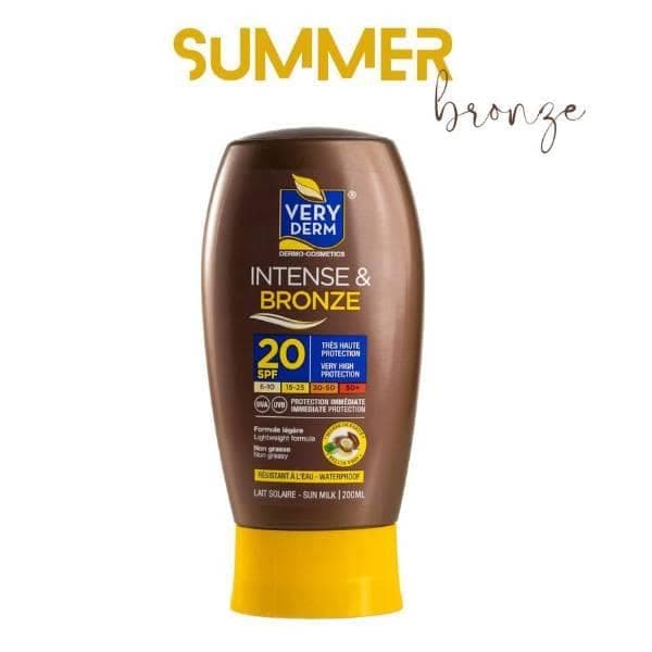 Very Derm Lait Solaire Intense Et Bronze Spf20