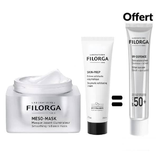 Filorga Pack Meso Masque + Skin Prep Creme Exfoliante Enzymatique + UV Defence Spf50+ (offert)
