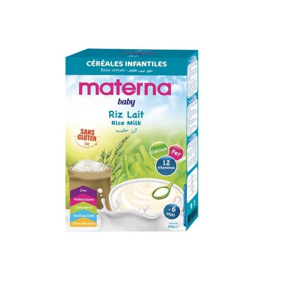 Materna Farine Riz Lait 200G (date Proche 09/2026)