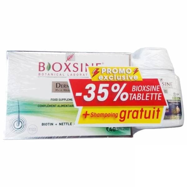 Bioxsine Pack Tablette 40 Comprimes + Bioxsine Shampoing L Ail Noir100 ML