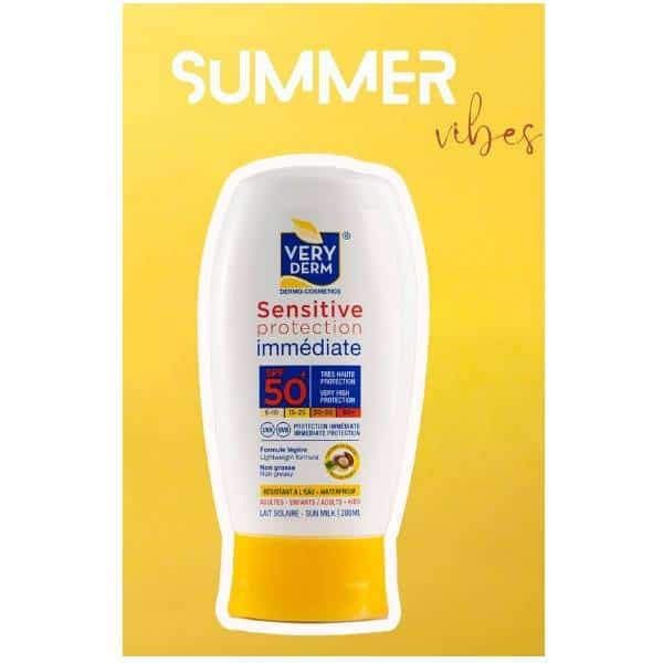 Very Derm Lait Solaire Sensitive Protection Immediate Spf50+