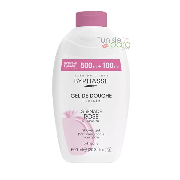 Byphasse GEL Douche Grenade Rose 600 ML