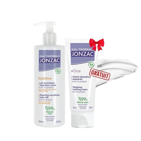 Jonzac Pack Nutritive Lait Nourrissant Reparateur Corps 400ml+ Cica Creme Reparatrice Gratuit