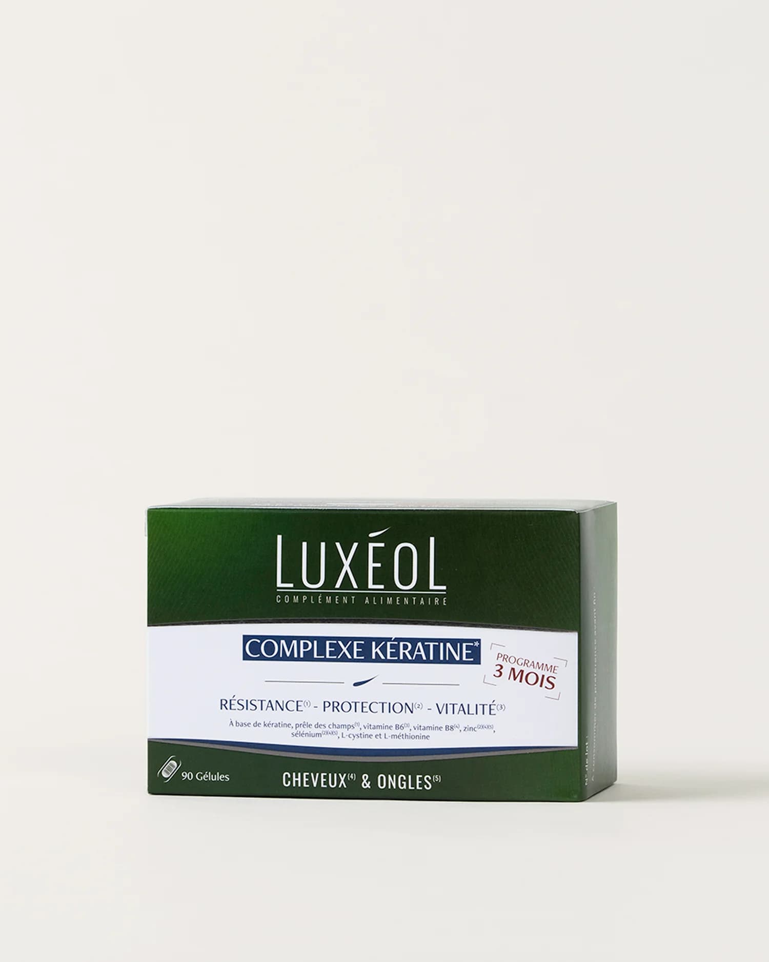 Luxeol Complexe Keratine 3 Mois 90 Gelules