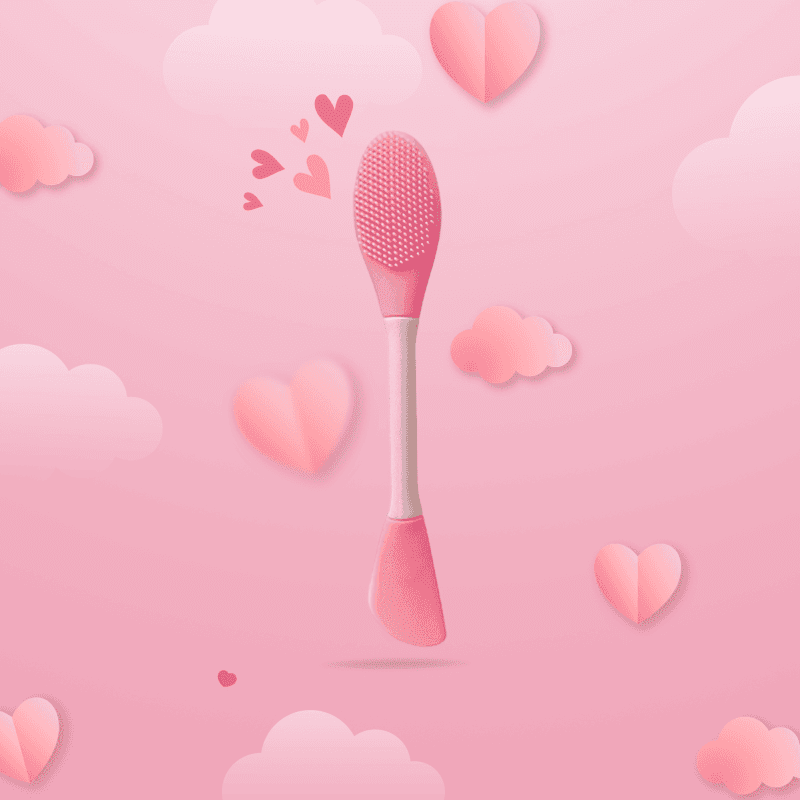Azal Spatule & Mini Brosse Exfoliante 2 En 1 Pour Visage Ct11-7