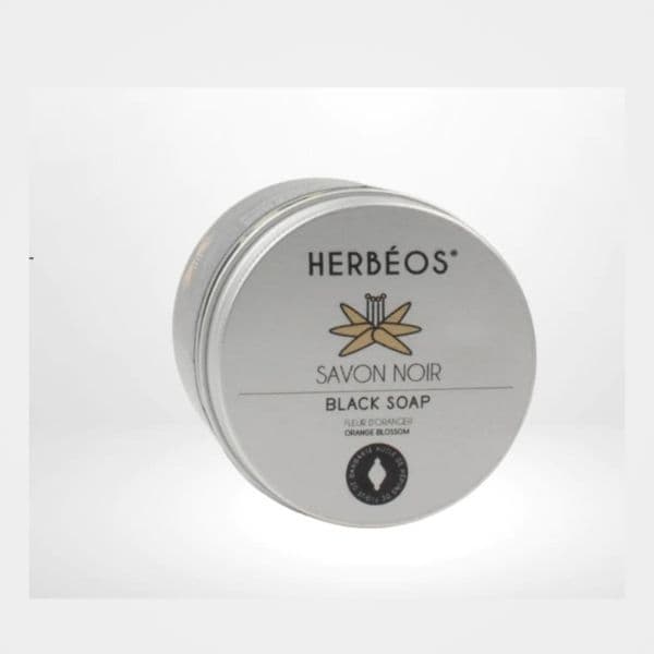 Herbeos Savon Noir Ghassoul A La Fleur D'oranger 150ml