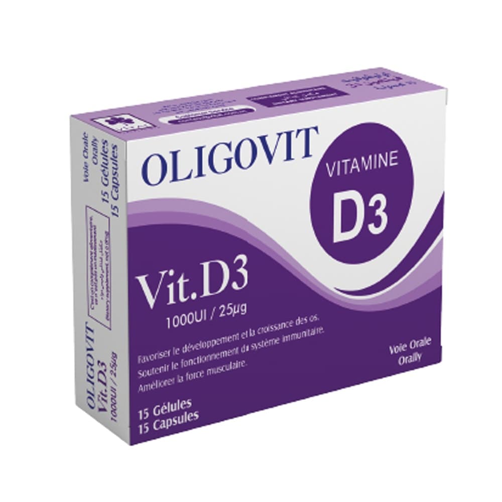 Vital Oligovit Vitamine D3 15 Gelules